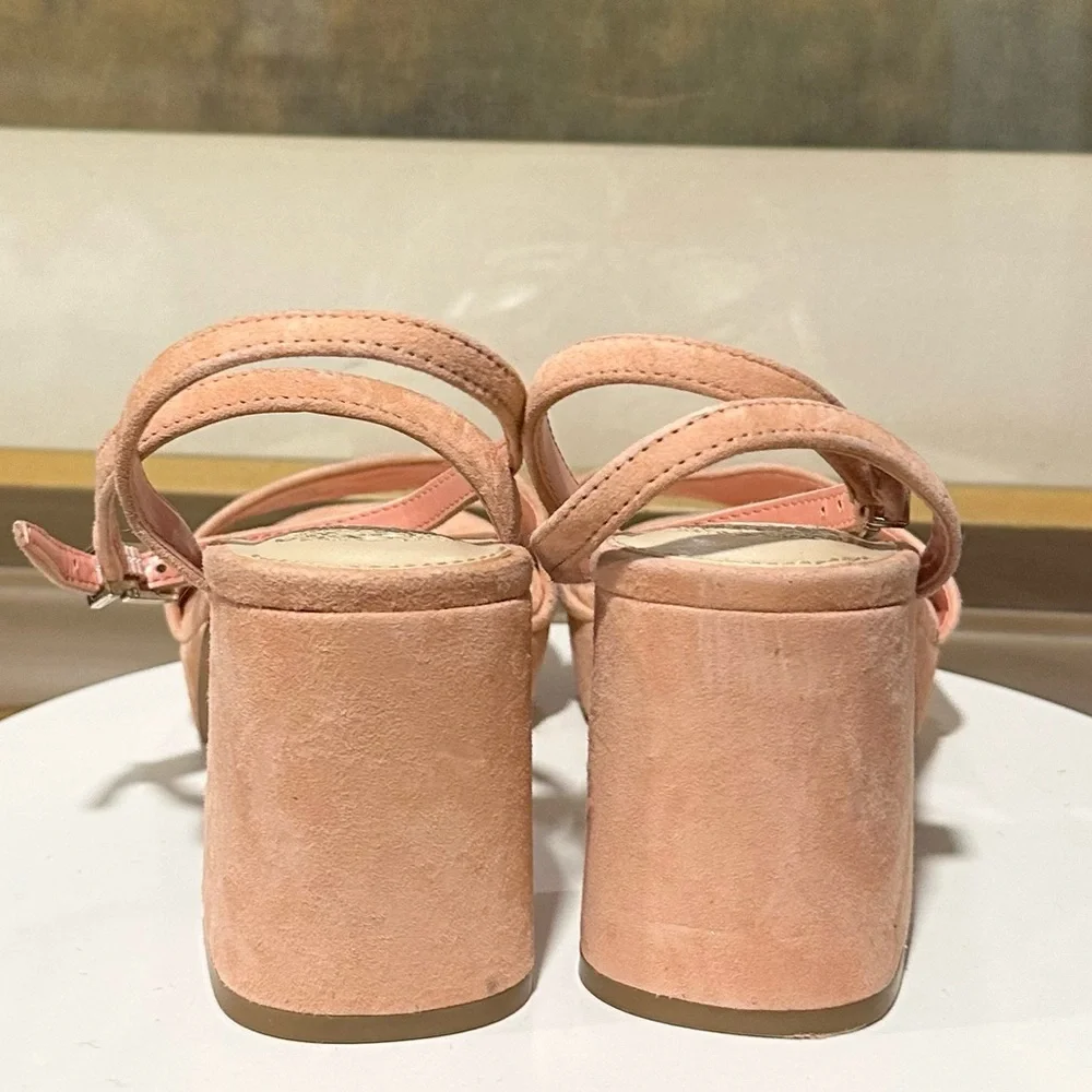 Women’s Suede Block Heel Slingback Sandal - Pink